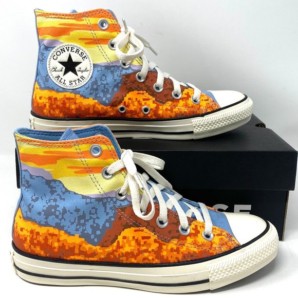 Converse Other - CONVERSE Men's 170843F CTAS Sneaker HI Magma Orange Sea Blue Canvas Eco Friendly
